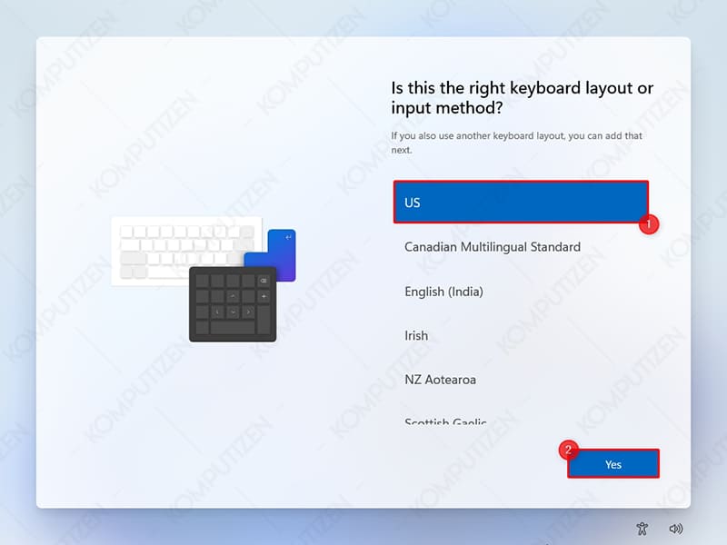 pilih keyboard layout windows 11