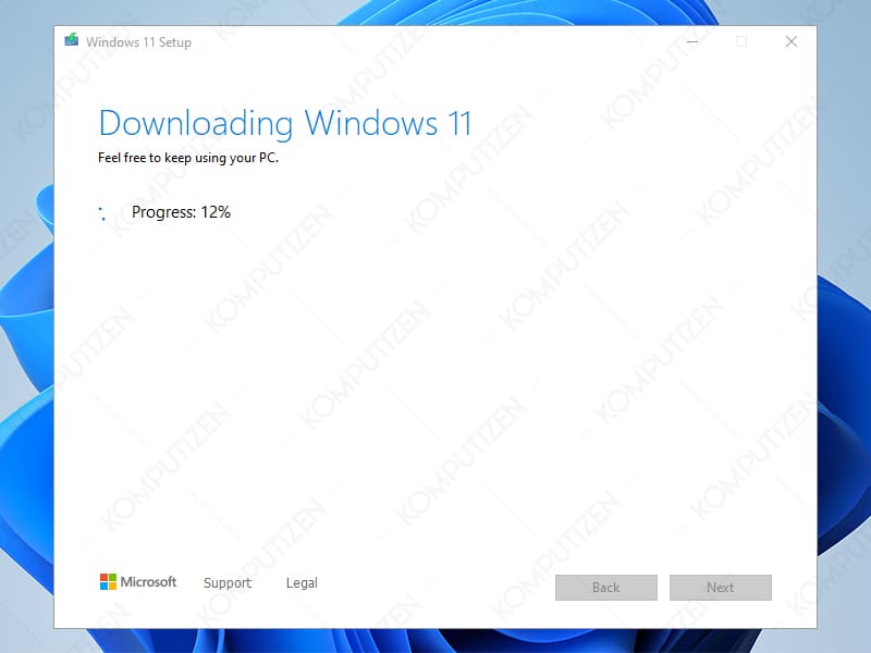 proses download windows 11