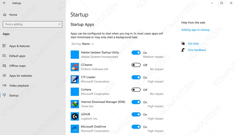 startup apps